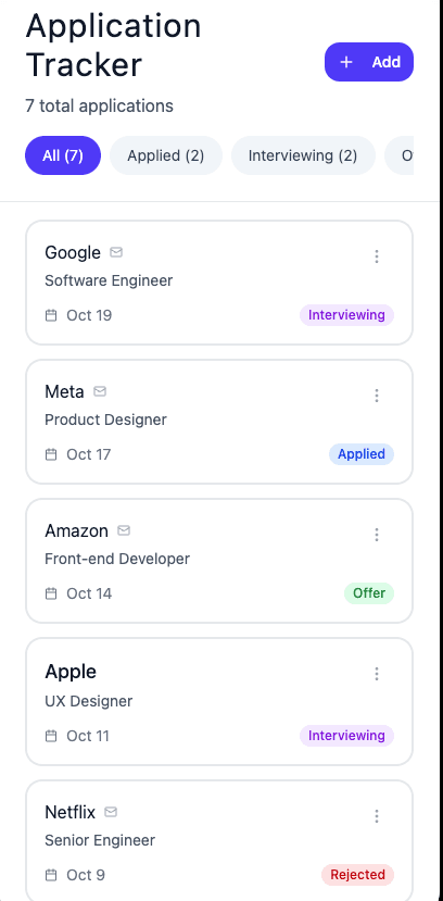 Track Every Application